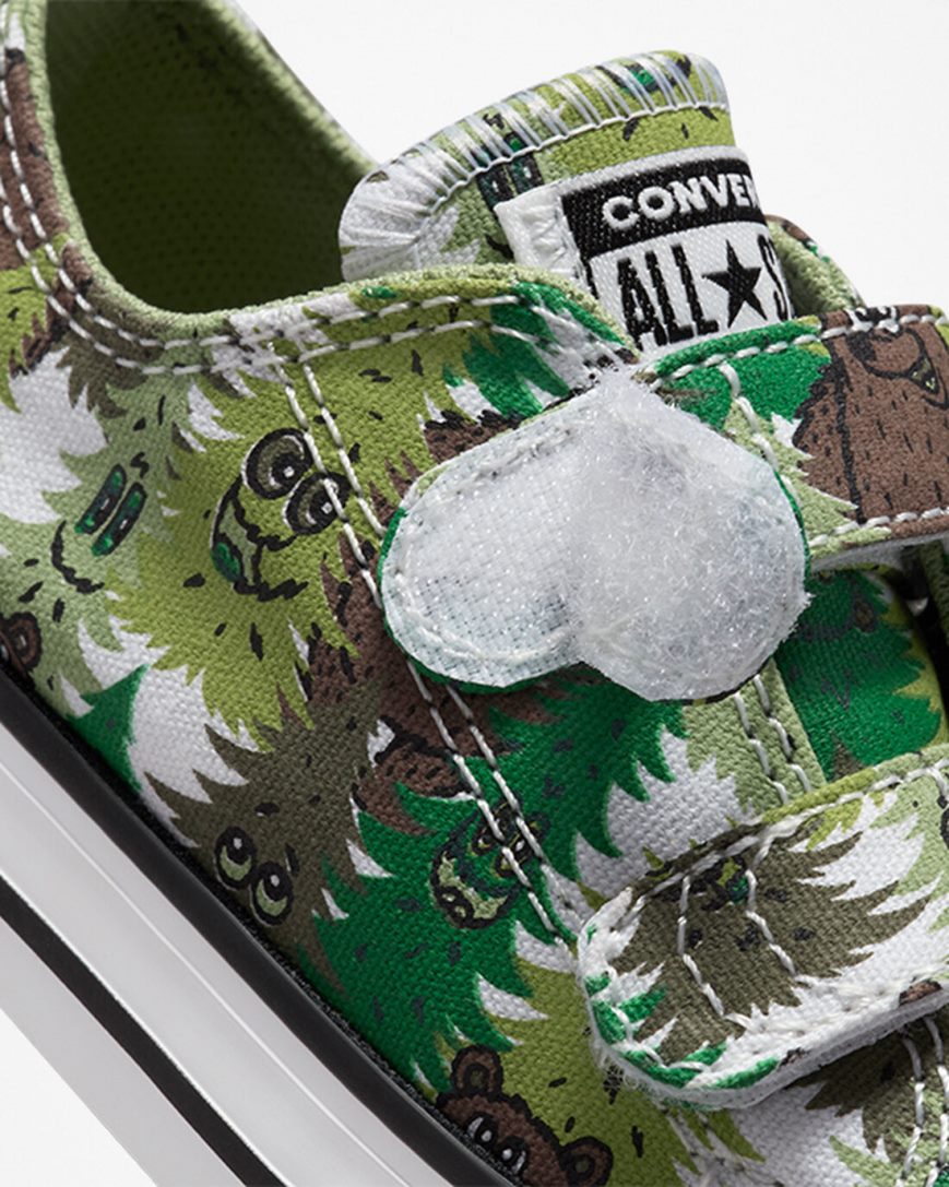 Boys' Converse Chuck Taylor All Star Easy-On Forest Camo Low Top Shoes White / Green | AU 0E416S